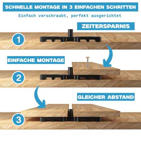 4mm Abstandhalter, Abstandshalter, Distanzhalter für Terrassendielen NEU !! / geriffelte Version